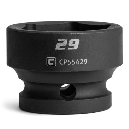 Capri Tools 29mm Stubby Impact Socket, 12 Drive, 6Point, Metric CP55429